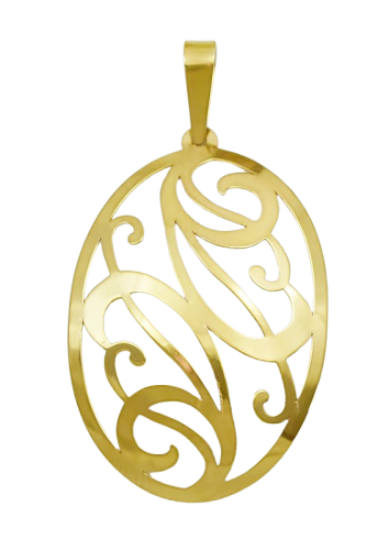 Złota Zawieszka Duża pr 585 Grawer Gratis