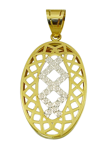 Złota Zawieszka Duża  pr 585 Grawer Gratis