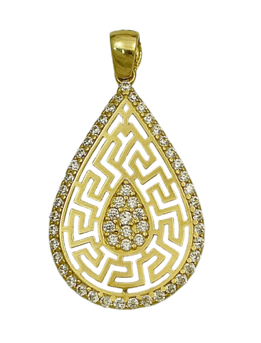 Złota Zawieszka z Cyrkoniami  pr 585  Grawer Gratis