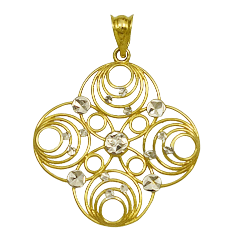 Złota Zawieszka  z Cyrkoniami  pr 585  Grawer Gratis