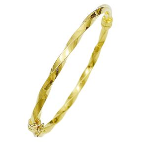 Bransoletka Złota Sztywna Kręcona 3,80 mm pr 585 Grawer Gratis