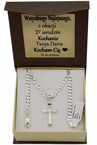 Lancuszek-Srebrny-Meski-Pancerka-Diamentowany-z-Krzyzykiem-Grawer-GRATIS-EAN-GTIN-0645760813042.jpg