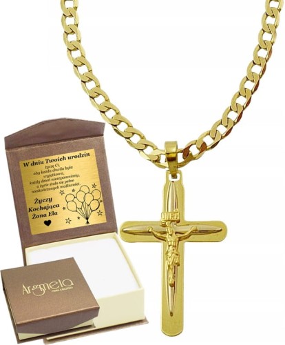 Lancuszek-Zloty-Meski-Diamentowany-Pelny-z-Krzyzykiem-pr-585-Grawer-Gratis-Dlugosc-calkowita-50-cm345.jpg