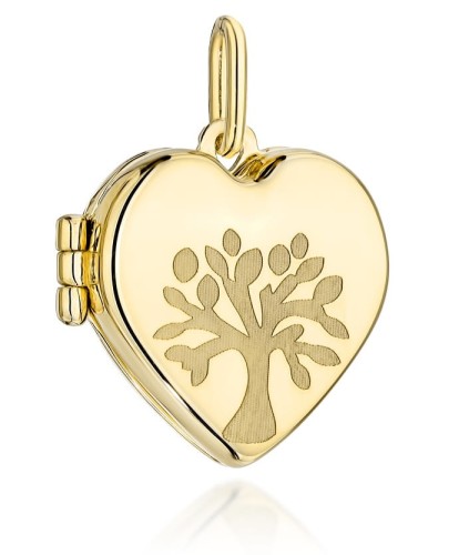 Złota Zawieszka Serce Puzderko  pr 585  Grawer Gratis