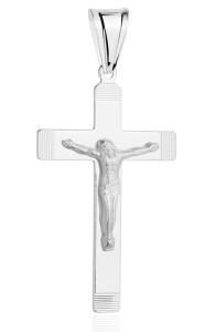 Srebrny Krzyżyk z Jezusem pr 925 