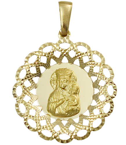 Złoty Medalik Ażurowy pr 585 Grawer Gratis   