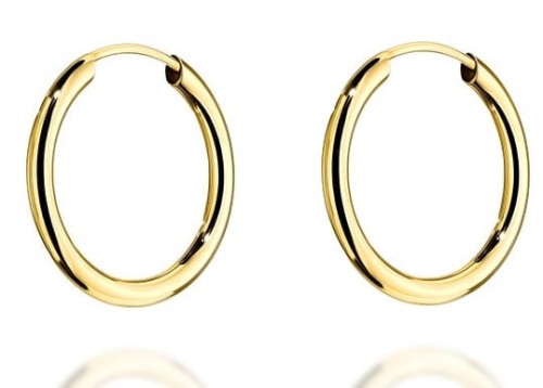 Złote Kolczyki Koła  Gładkie   1,50 cm  pr  585