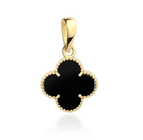 Zawieszka-zlota-z-czarna-koniczynka-6mm.jpg