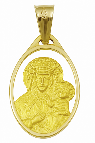 Złoty Medalik Pełny pr 585 Grawer Gratis   