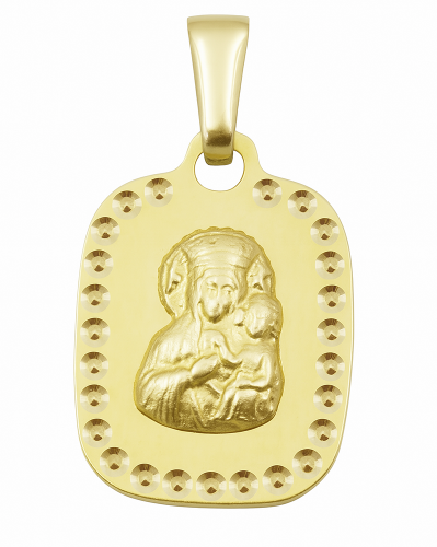 Złoty Medalik Pełny pr 585 Grawer Gratis   