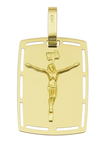 Złoty Medalik z Wizerunkiem Jezusa pr 585 Grawer Gratis    