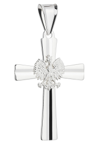 Srebrny Krzyżyk Duży z Orzełkiem pr 925