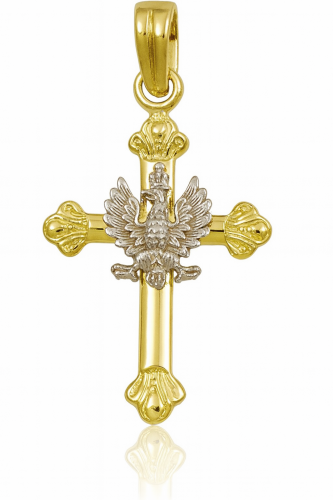 Złoty Krzyżyk Patriotyczny z Orzełkiem pr 585  Grawer Gratis