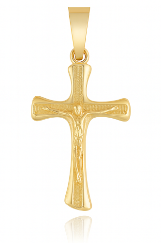  Złoty Krzyżyk  Duży  pr 585  Grawer Gratis