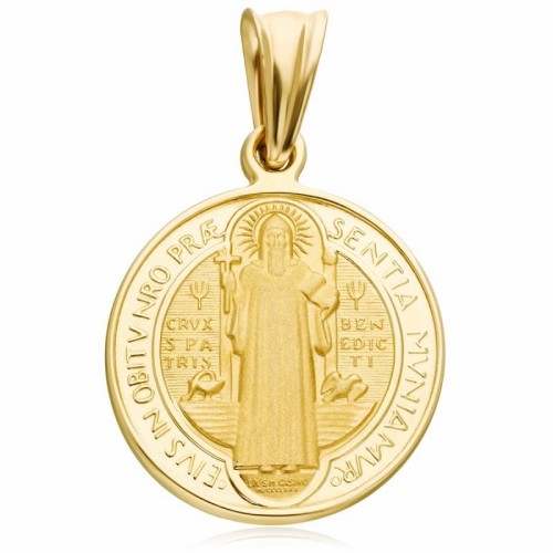 Złoty Medalik  św. Benedykt Duży  pr 585 