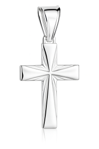 Srebrny Krzyżyk z Promieniami pr 925