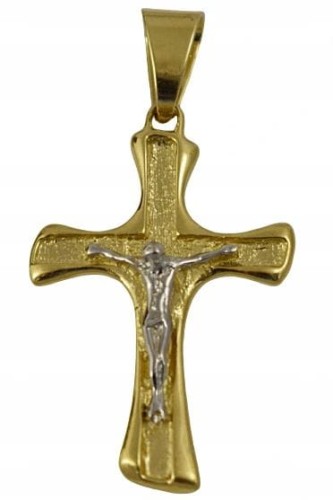Złoty Krzyżyk Pełny pr 585 Grawer Gratis