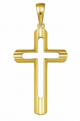 Złoty Duży Krzyżyk Pełny pr 585 Grawer Gratis 