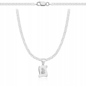 Łańcuszek Srebrny TDS 2,60 mm z Medalikiem Papirus pr 925 