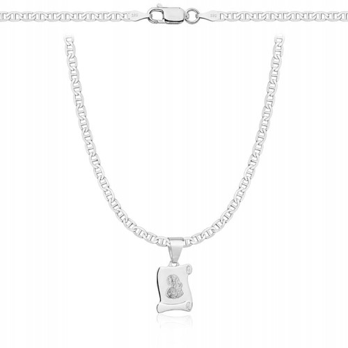 Łańcuszek Srebrny TDS 2,60 mm z Medalikiem Papirus pr 925 