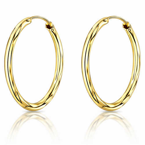 Złote Kolczyki Koła Diamentowane 1,80 cm pr 585 Grawer Gratis