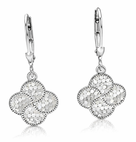 Srebrne Kolczyki z Koniczynką  pr 925 