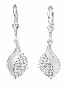  Kolczyki Srebrne  Wiszące z Cyrkoniami  pr 925  