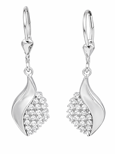  Kolczyki Srebrne  Wiszące z Cyrkoniami  pr 925  