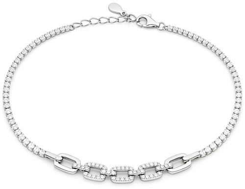 Bransoletka Srebrna Tennis z Cyrkoniami pr 925