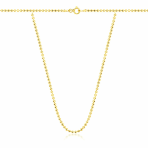 Srebrny Pozłacany  Łańcuszek Kulkowy 1,60 mm pr 925 Grawer Gratis 