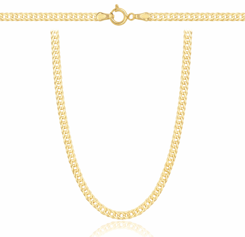 Srebrny Pozłacany Łańcuszek Męski Rombo 3,00 mm pr 925 Grawer Gratis