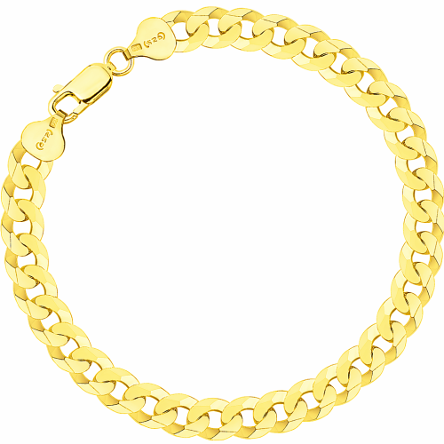 Srebrna Bransoletka Pozłacana Męska Pancerka 7,50 mm pr 925 Grawer Gratis