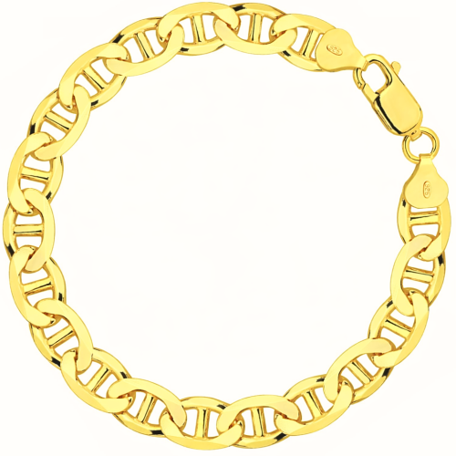 Srebrna Bransoletka Męska Pozłacana Gucci 10,50 mm pr 925 Grawer Gratis