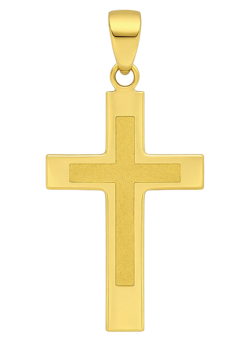  Złoty Krzyżyk Gładki Satynowy  pr 585  