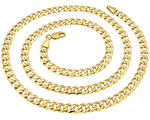 Złoty Łańcuszek Pancerka Soczewkowa Pełna 5,00 mm pr 585 Grawer Gratis