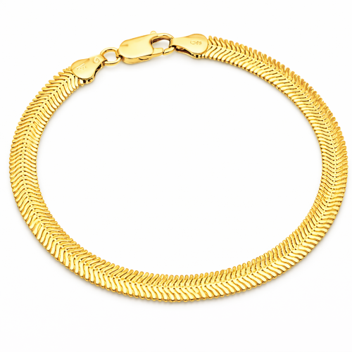 Bransoletka Srebrna Pozłacana Wąż Diamentowany 6,00 mm pr 925 Grawer Gratis 