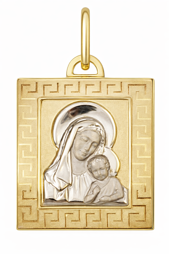 Złoty Medalik z Matka Boską pr 585 Grawer Gratis  