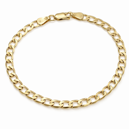 Bransoletka Złota Męska Pancerka Pełna 4.80 mm pr 585  Grawer Gratis