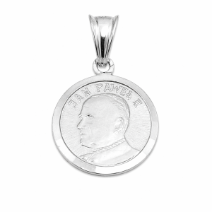 Srebrny Medalik św. Jan Paweł II pr 925 
