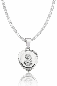 Łańcuszek  Srebrny Rombo 3,00 mm z Medalikiem pr 925  Grawer Gratis