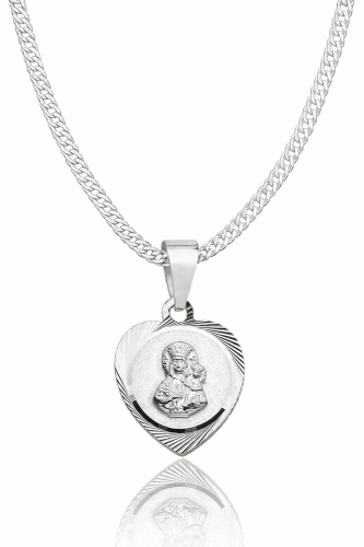 Łańcuszek  Srebrny Rombo 3,00 mm z Medalikiem pr 925  Grawer Gratis