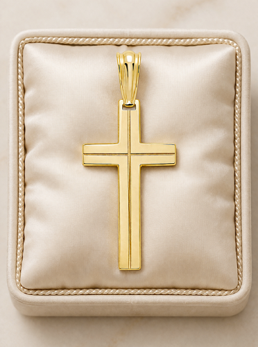 Złoty krzyż na satynowej poduszcett.png