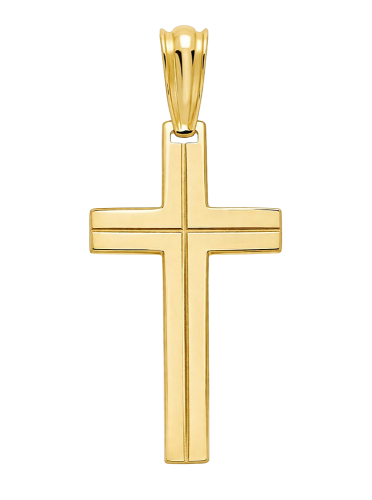  Złoty Krzyżyk Prosty Pełny  pr 585  