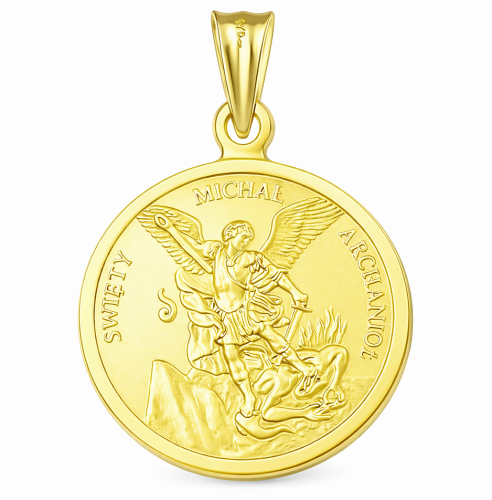 Złoty Medalik Św. Michał Archanioł  pr 585 