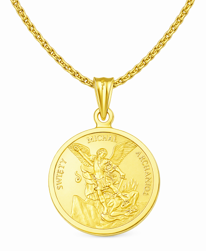 Złoty medalik św. Michała Archanioła3.png