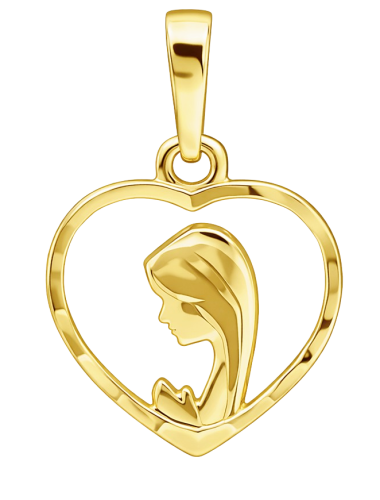 Medalik Matka Boska Fatimska  w Sercu pr. 585