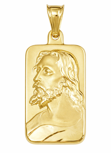 Złoty Duży Medalik Pełny z Jezusem pr 585  Grawer Gratis