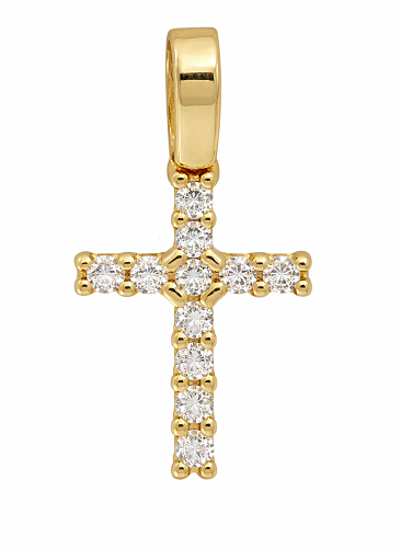  Złoty krzyżyk Damski z Cyrkoniami  pr 585     