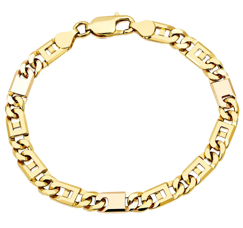 Bransoletka Złota Męska Pełna 6,50 mm pr 585  