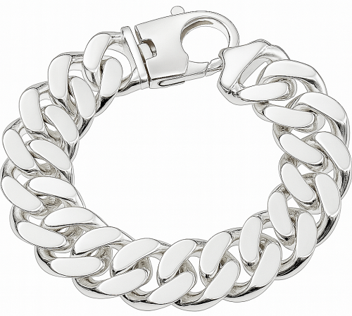 Srebrna Bransoletka Męska Gruba Pancerka 2,20 cm pr 925 